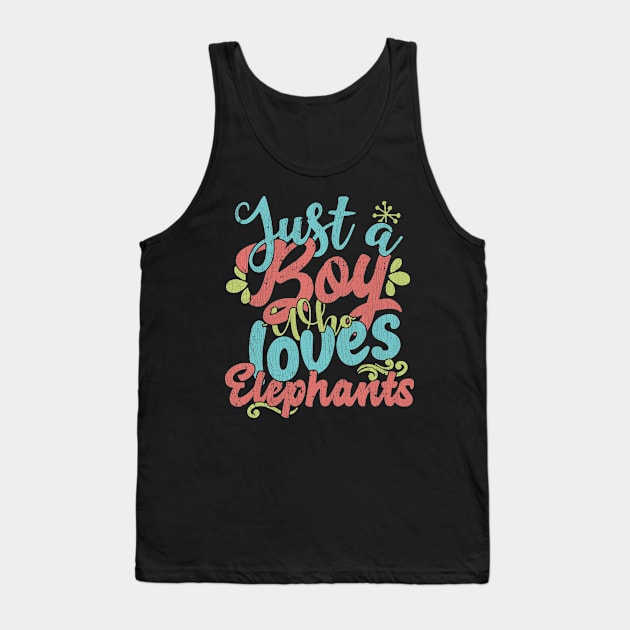 Just A Boy Who Loves Elephants Gift graphic Tank Top by theodoros20